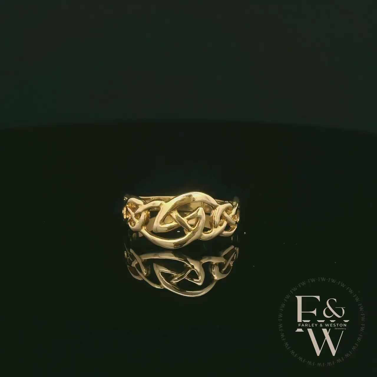 Celtic Trinity Knot Ring 9ct Yellow Gold