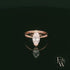 Marquise Cut 9ct Rose Gold White Moissanite Solitaire Engagement Ring