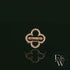 18ct Rose Gold Diamond-Encrusted Open Clover Ring