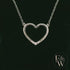 9ct White Gold White Moissanite Heart Necklace