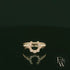 9ct Yellow Gold Horseshoe White Moissanite Ring