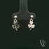 9ct White Gold 3 Leaf Clover Dropper Earrings