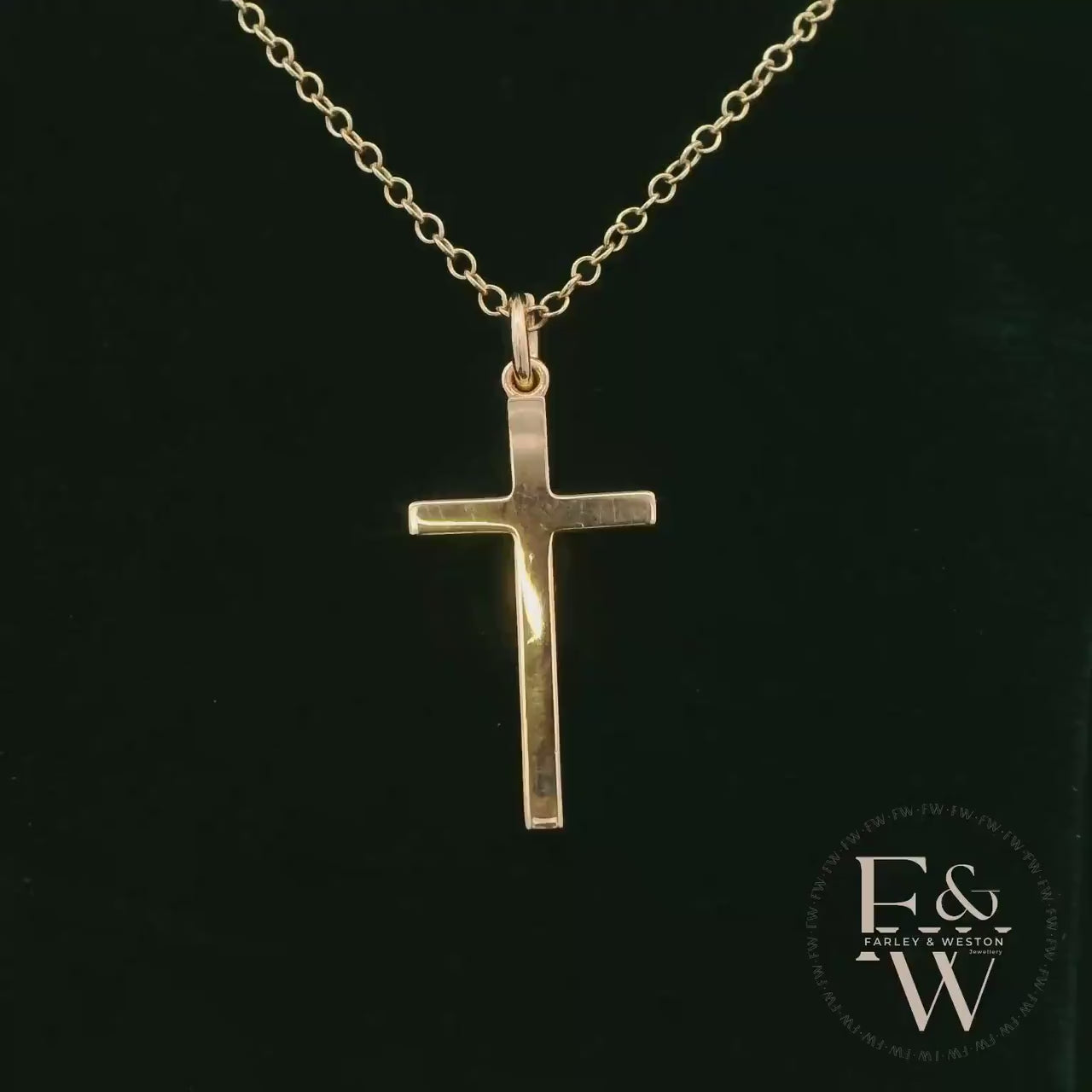 9ct Yellow Gold Cross Pendant