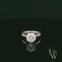 9ct White Gold and White Moissanite Single Stone Ring