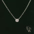 9ct White Gold Single Stone Diamond Necklace