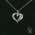 9ct White Gold Small White Moissanite Heart Pendant