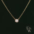 9ct Rose Gold Single Stone Moissanite Necklace