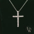 Sterling Silver White Moissanite Cross Pendant