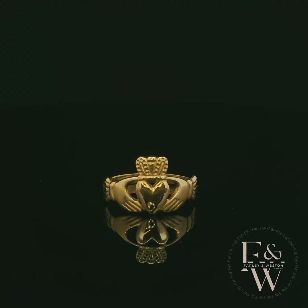 9ct Yellow Gold Claddagh Ring