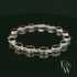 Sterling Silver Oval Black Sapphire Bracelet