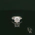 9ct White Gold Large Single Stone White Moissanite Ring