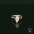 Marquise Cut 9ct Yellow Gold White Moissanite Solitaire Engagement Ring