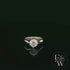 Silver Solitaire Round-Cut White Moissanite Diamond Ring