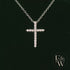 Sterling Silver White Moissanite Cross Pendant