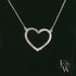 Sterling Silver White Moissanite Heart Necklace