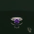 9ct White Gold 2ct Amethyst CZ Single Stone Ring