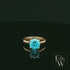 9ct Yellow Gold 2ct Blue Topaz Single Stone Ring