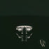 9ct White Gold Skull Shoulder Black CZ Solitaire Ring