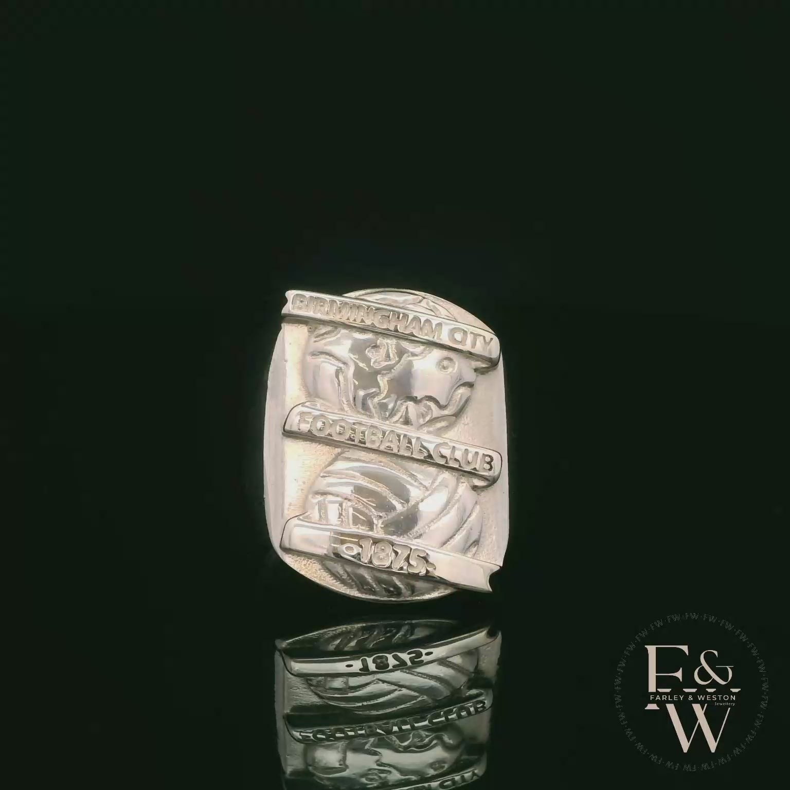 Birmingham City Football Club Sterling Silver Logo Signet Ring