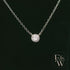 9ct White Single Stone Lab Grown Diamond Necklace