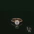9ct Rose Gold White Moissanite Single Stone Ring