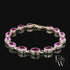 Sterling Silver Oval Pink Topaz Bracelet