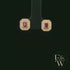 18ct Yellow Gold Emerald-Cut Ruby & Diamond Studs