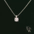 9ct White Gold & Solitaire Moissanite Pendant