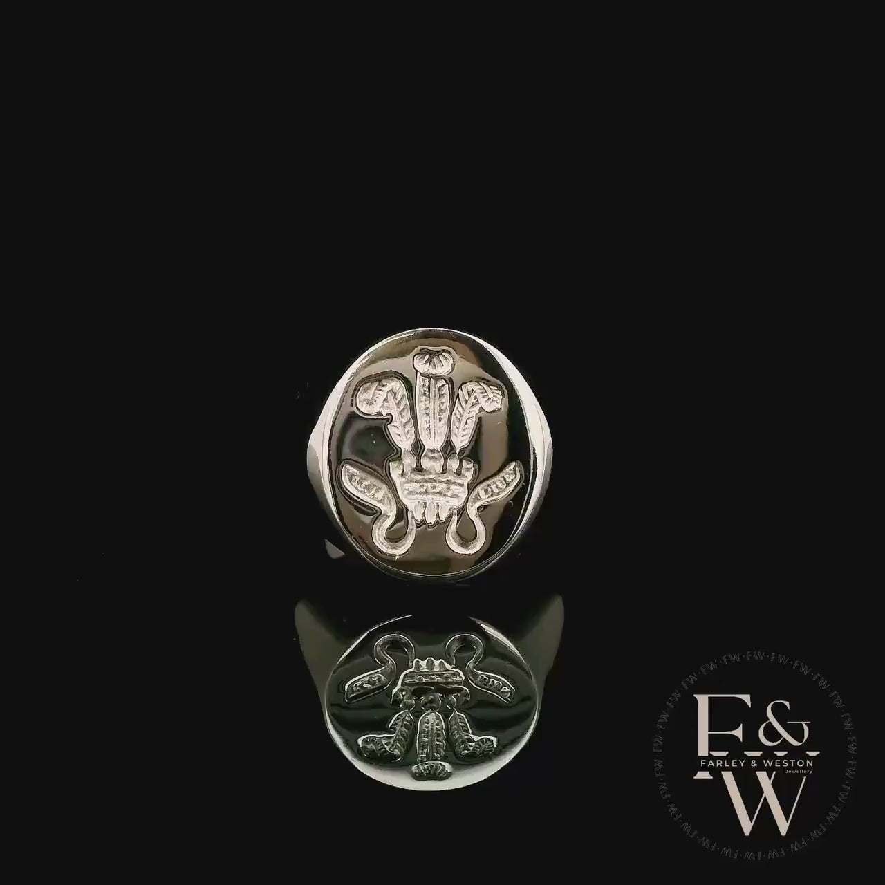 Silver Prince of Wales Signet Ring