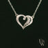 Sterling Silver White Moissanite Heart Necklace