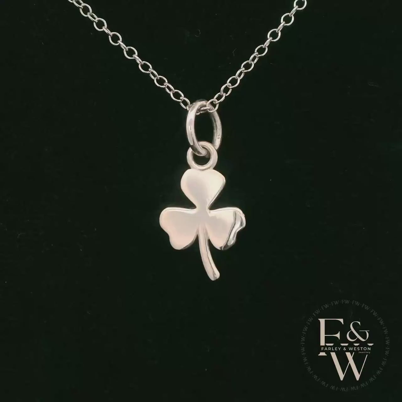 Sterling Silver 3 Leaf Clover Pendant