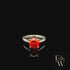 Sterling Silver Fire Opal CZ Solitaire Ring