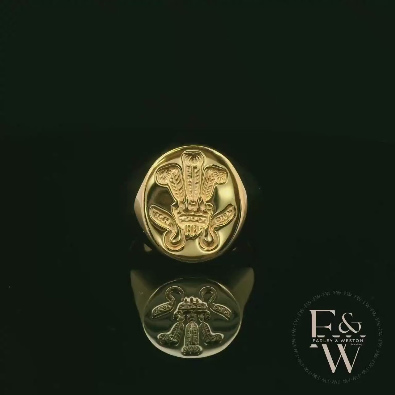 9ct Yellow Gold Prince of Wales Signet Ring