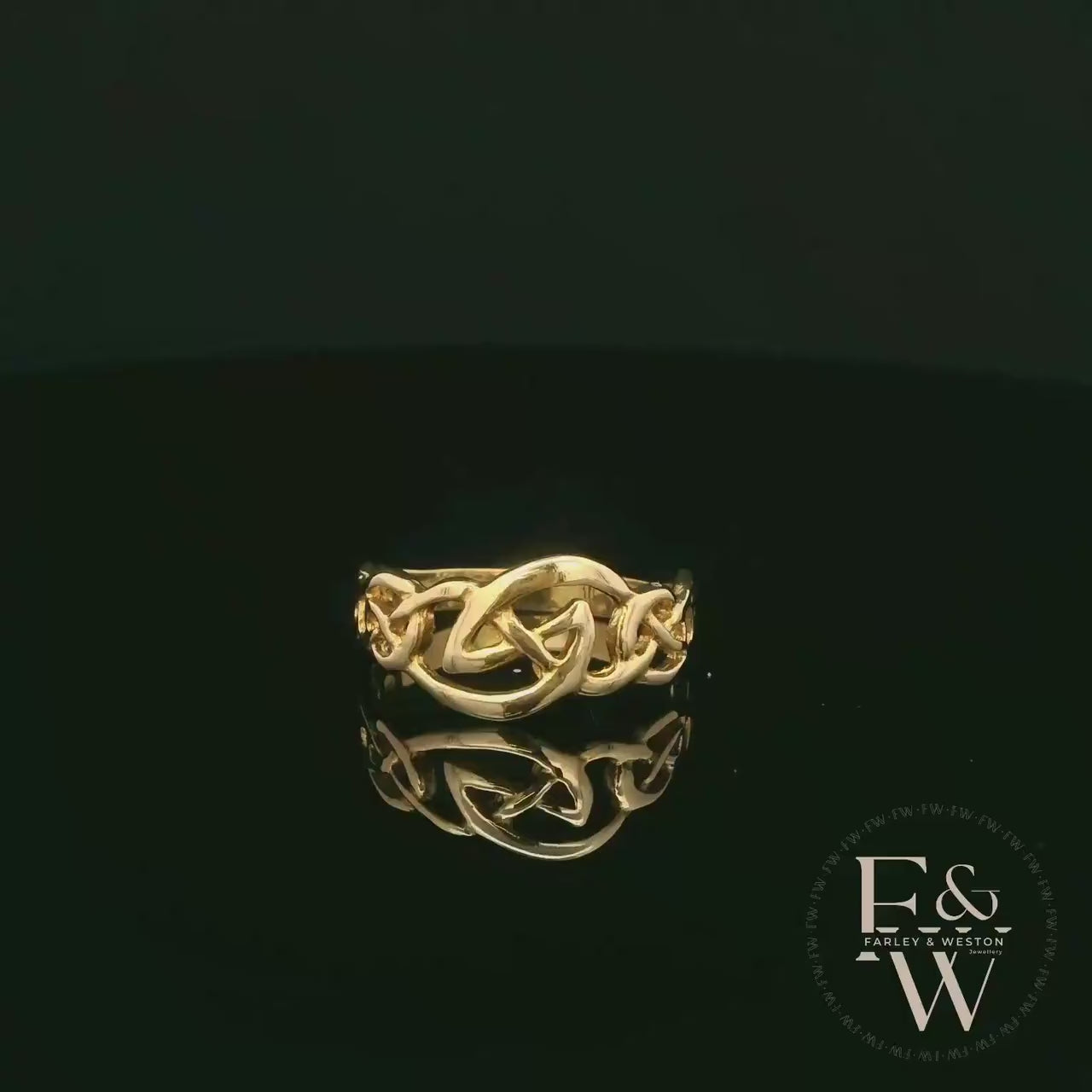 9ct Yellow Gold Intricate Design Band Ring