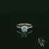 Solitaire Aquamarine & Silver Engagement Ring