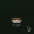 9ct Rose Gold & Three Stone Moissanite Ring