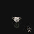 9ct White Gold & White Moissanite Gold Floral Ring