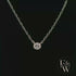 Sterling Silver Single Stone White Moissanite Necklace
