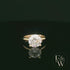 9ct Yellow Gold Large Single Stone White Moissanite Ring