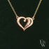 9ct Rose Gold White Moissanite Heart Necklace