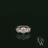 9ct White Gold & Three Stone Moissanite Ring