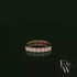 9ct Rose Gold White Moissanite Half Eternity Ring