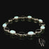 Sterling Silver Oval Cultured Opal and Garnet Bracelet