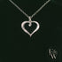 9ct White Gold Small Plain Heart Pendant