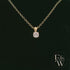 9ct Yellow Gold & Solitaire Moissanite Pendant