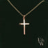 9ct Rose Gold Small Plain Cross Pendant