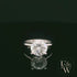9ct White Gold Large Single Stone White Moissanite Ring