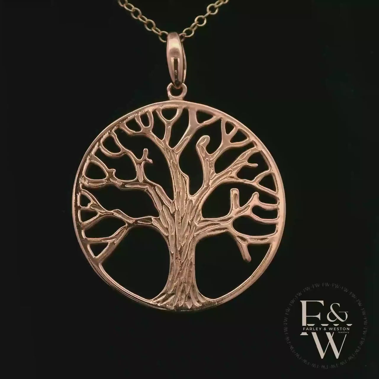9ct Rose Gold 'Tree of Life' Pendant