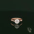 9ct Rose Gold Single Stone White Moissanite Ring