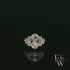 18ct White Gold Double Diamond Art Deco Ring